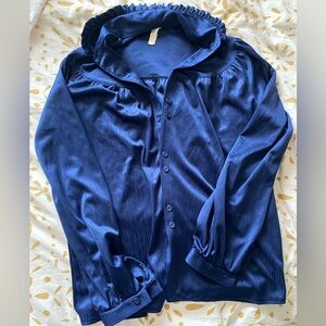 Vintage Navy Blouse